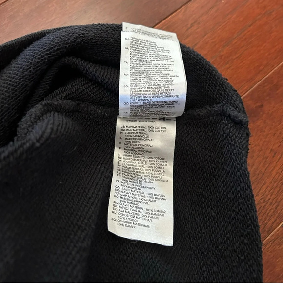 Adidas Originals Cropped Hoodie Sweatshirt in Black 3 Stripe Womens Size M - Picture 8 of 10